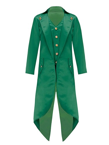 Kids Steampunk Tailcoat Jacket Victorian Frock Coat Uniforms Halloween Costume - Picture 44 of 49