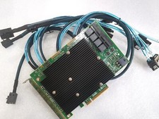 LSI SAS 9300-16I 12GB/S HBA BUS ADAPTER CARD IT Mode 4 SFF-8643 SATA Cable US