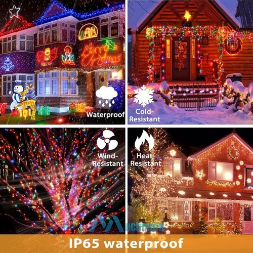 8 Modes 200LED Solar Fairy String Light Copper Wire Waterproof Garden Yard Decor - Bild 7 von 42