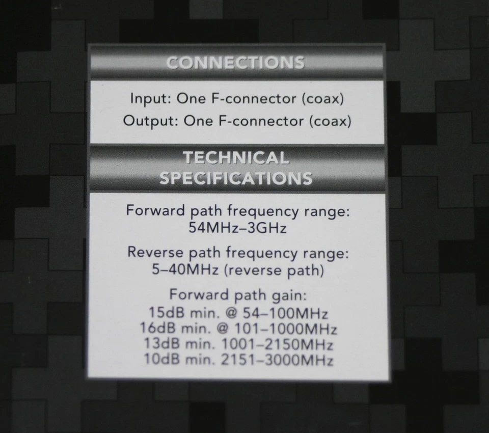 Radioshack 3GHz RF/UHF/VHF/FM/TV Antenna Bidirectional Signal Booster Amplifier - Image 4 of 4