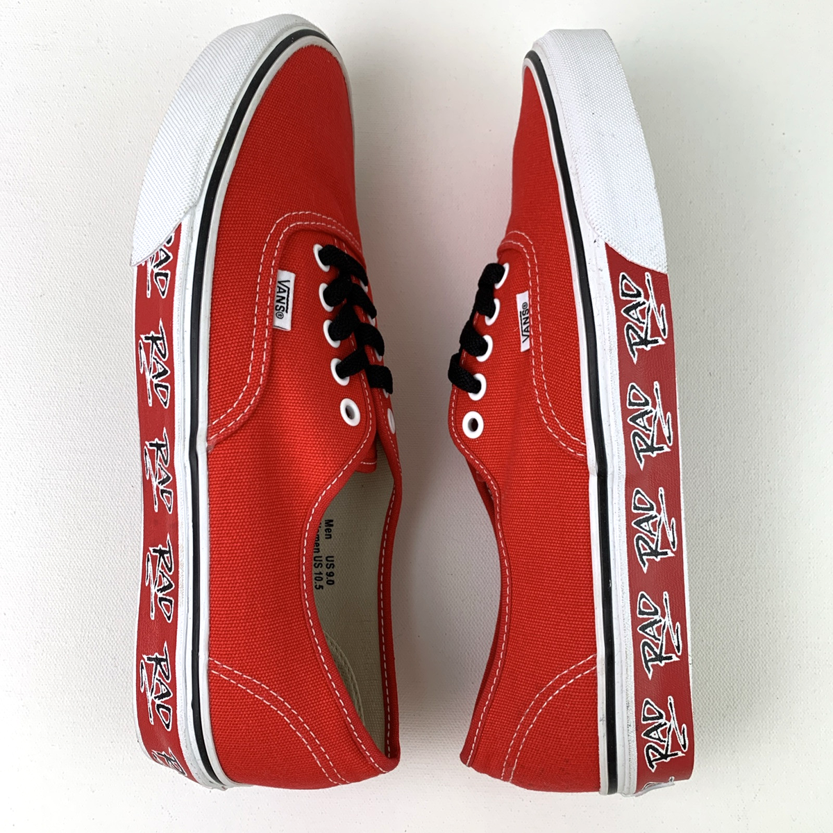 Vans Authentic Rad Pack Red Mens 9 Sneaker 80s BMX Movie RAD | eBay