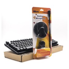 iMicro Desktop 107-Key Wired USB Keyboard with Mini Stand Microphone Combo Offer