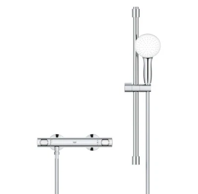 Grohe Grohtherm 500 Exposed Thermostatic Shower Mixer Bar + Tempesta Slider Kit