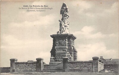 Old postcard la pointe du raz la statue de Notre-Dame des naufragés (254362)