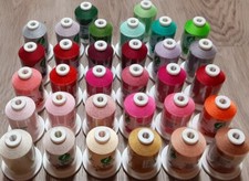 Embroidery Thread Polyester, Set of 32 Mini King Spools,1100yds,40w