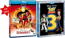 Disney 3D Bundle: The Incredibles 2 & Toy Story 3 [3D Blu-ray] BRAND NEW!!!