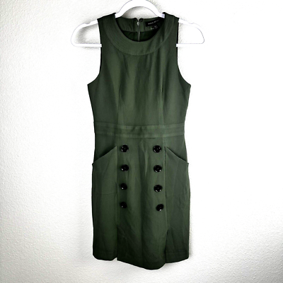 Banana Republic Women's Utility Dress Green Button Detail Lined Size 00P |  eBay
