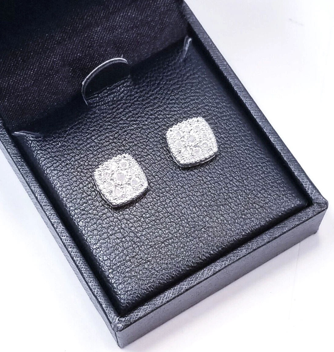 Macy's square shop diamond earrings