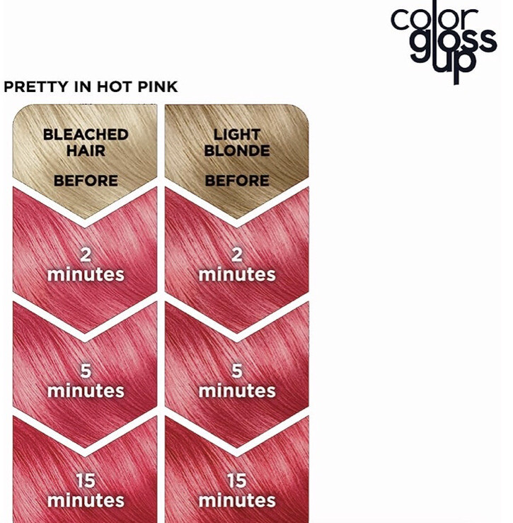 3 Pack Clairol Color Gloss Up Pretty In Hot Pink Expressive Hair Color 15 wash