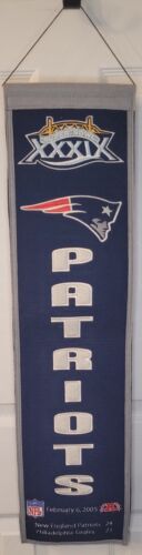 Banner de racha ganadora de campeones del Super Bowl XXXIX de los New England Patriots - Imagen 1 de 10