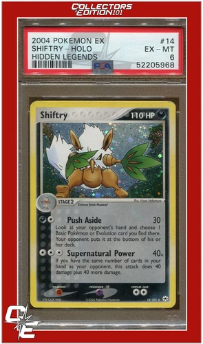 EX Hidden Legends 14 Shiftry Holo PSA 6