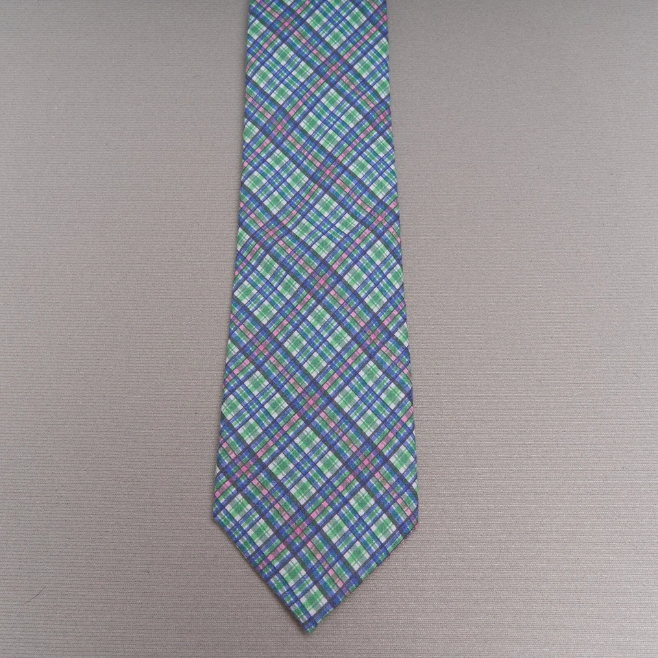 Corbata ajustada Lauren Ralph Lauren verde a cuadros algodón 59x3" Foto 2 de 4