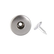 Boutons pression pour jeans anciens argent en métal 10 sets 14 mm