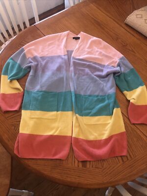 Heimish women s pastel striped cardigan
