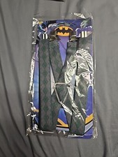 DC Batman Joker Joke Diamonds Grey/Green Buckle Down Suspenders