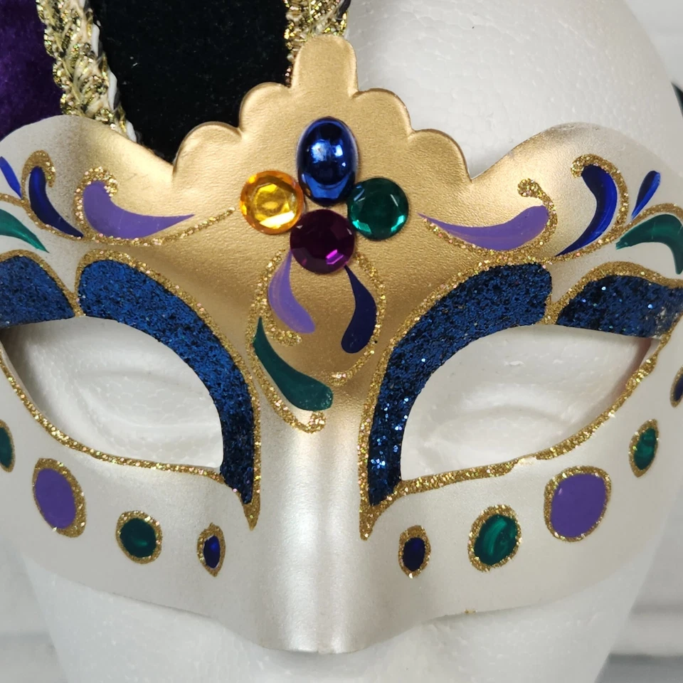 Máscara de Mascarada Pier 1 Hecha a Mano en Venecia Italia Nueva con Etiquetas Navidad Foto 2 de 4