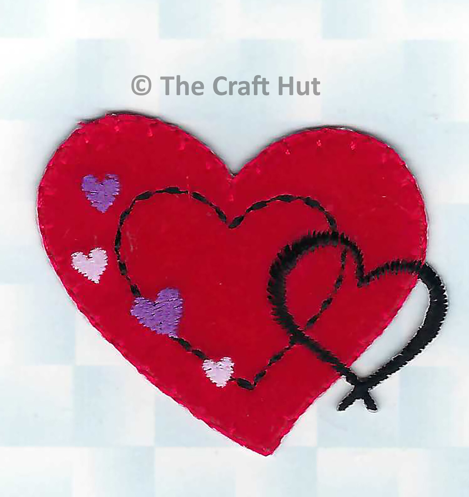 Sewing Iron or Sew On Novelty Motif Craft Factory Patch Red Heart New 5cm New