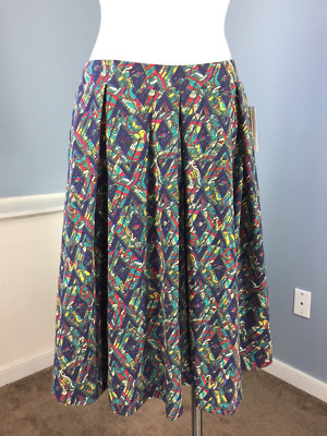 Jupe Longue LuLaRoe MADISON - Bleu Chiné - Taille XL - Neuve Avec étiquettes