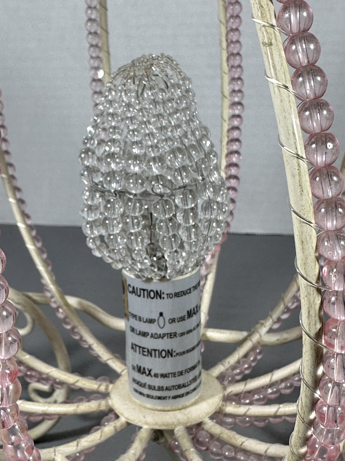 Cinderella Beaded Carriage Lamp Pottery Barn Princess Nightlight Retired WORKS