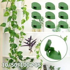 10/50PC Leaf Shape Plant Climbing Wall Clip Sticky Hook Vines Fixing Clip Holder