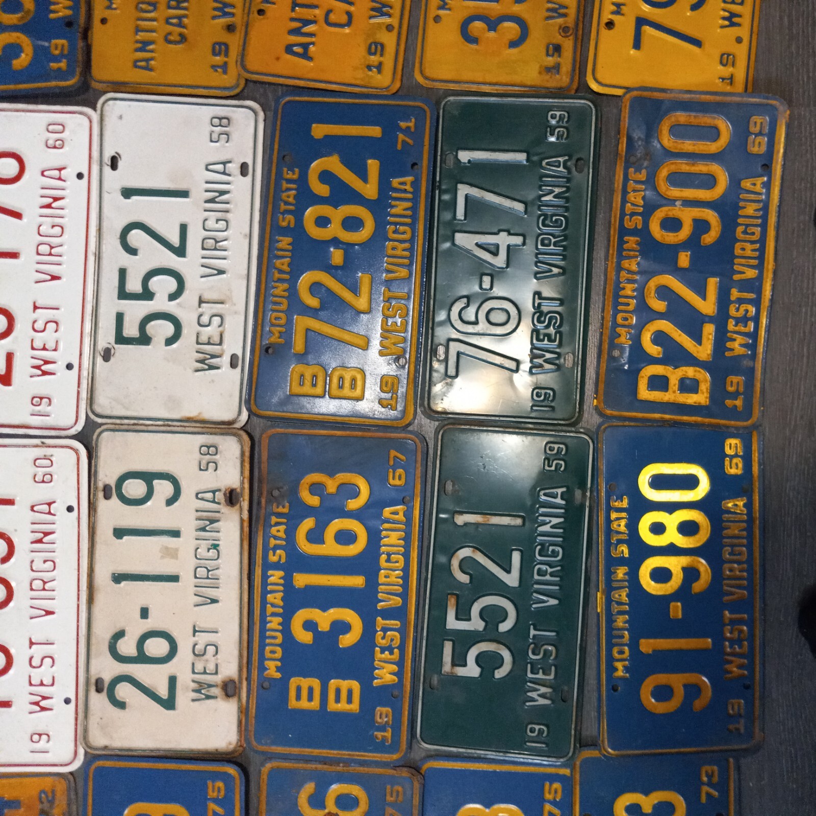 Vintage WV License Plates 19581976 Choose your plate eBay
