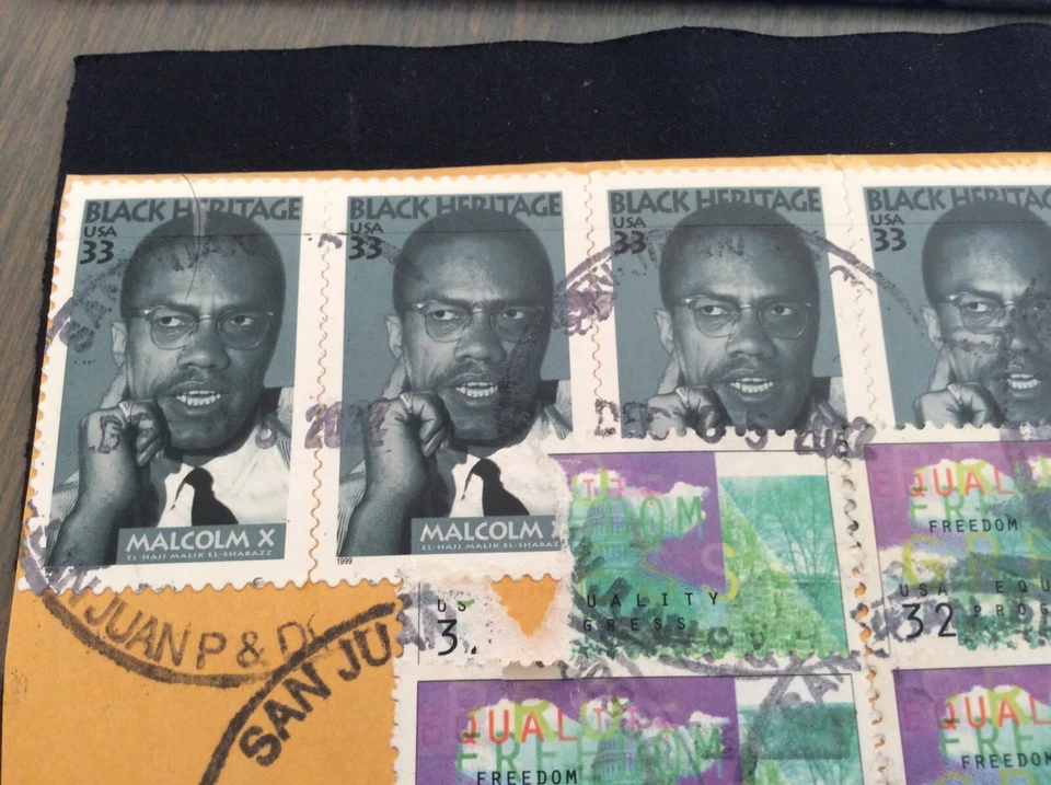 IDA B.WELLS BLACK HERITAGE (6) USED STAMPS & MALCOM X (6) used stamps - Image 3 of 3