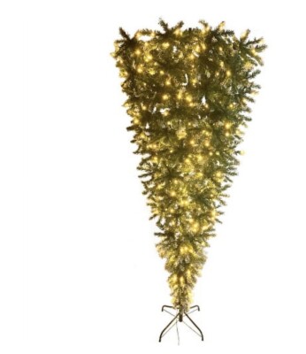 Northlight 9' Sugar Pine Upside Down Artificial Christmas Tree - Unlit