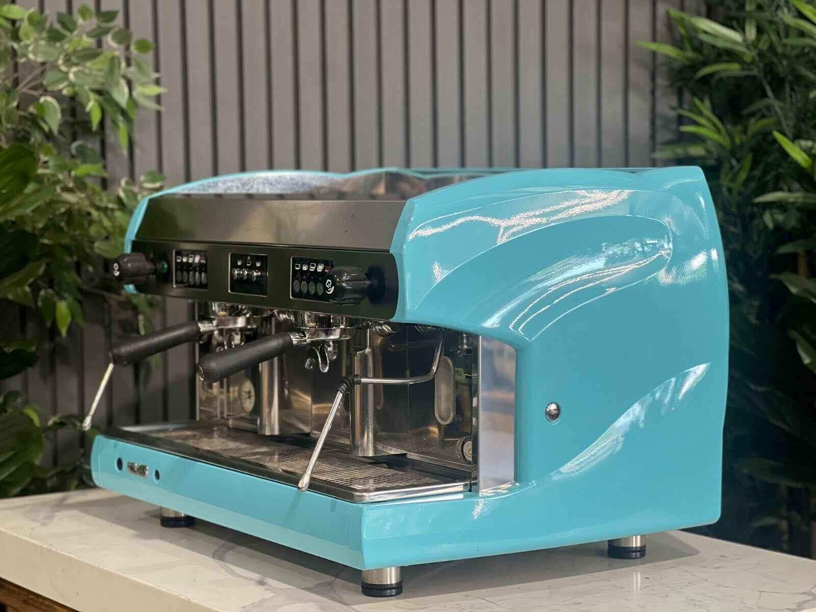 WEGA POLARIS 2 GROUP HIGH CUP LIGHT BLUE ESPRESSO COFFEE MACHINE