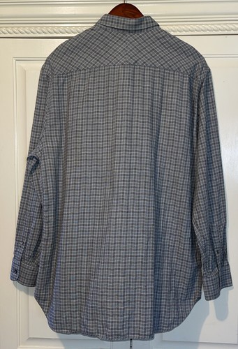 Billy Reid Shirt Men XXL Gray Standard Gingham Check Long Sleeve - Picture 3 of 7