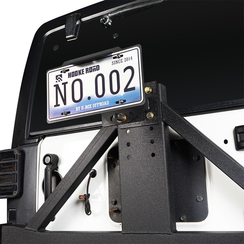 Rear Spare Tire License Plate Relocation Mount for For Jeep Wrangler TJ JK 97-18 - Picture 6 of 12