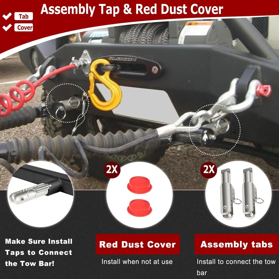 Kit de placa base de barra de remolque BX1126 para Jeep Wrangler JK JKU 2007-2018 2/4 puertas Foto 4 de 4