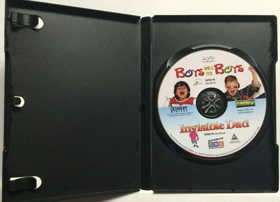 Boys will be Boys/Invisible Dad [1997/1998](DVD,2007,Double Feature) Great Shape - Image 4 of 4