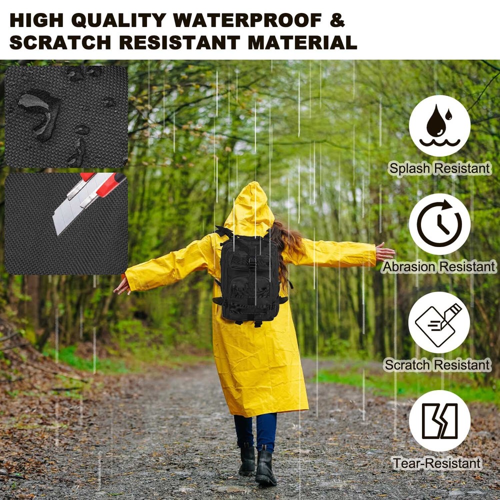 30L Outdoor Military Molle Tactical Backpack Rucksack Camping Hiking Travel Bag