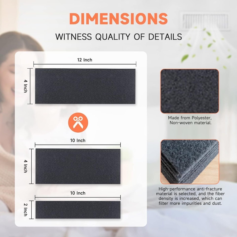 20pcs Universal Activated Carbon Air Vent Filters for Home Floor Vent