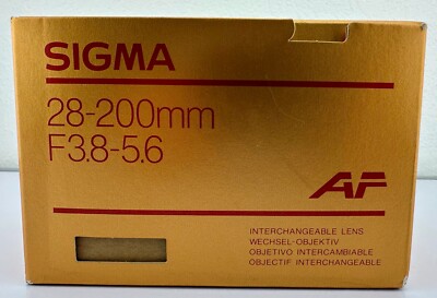 Sigma 28-200mm f/3.8-5.6 AF Zoom Lens w/Caps. Pre-owned