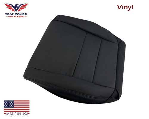 For 2005 2006 2007 2008 Acura TL Driver Side Bottom VINYL Seat Cover in Black - Picture 4 of 13