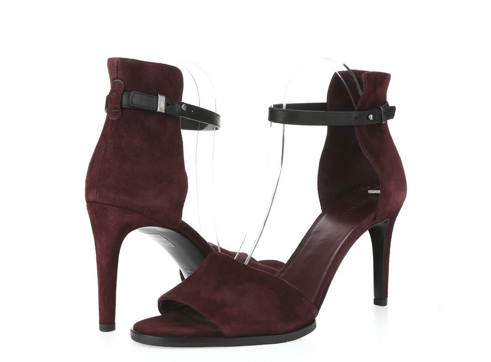 Womens Vince Adley 228712 Plum Suede Ankle Strap High Heel Sandals Size 9.5 M 41 - Image 2 of 4