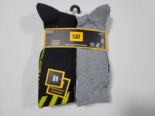 Caterpillar Mens Crew Socks Mid-Weight Boot Cushion 6 Pairs Shoe SZ 8-12