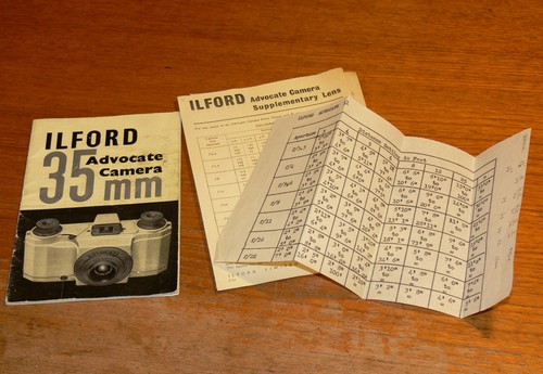 GENUINE ILFORD ADVOCATE INSTRUCTION MANUAL 14 pages pinted in UK - Picture 5 of 5