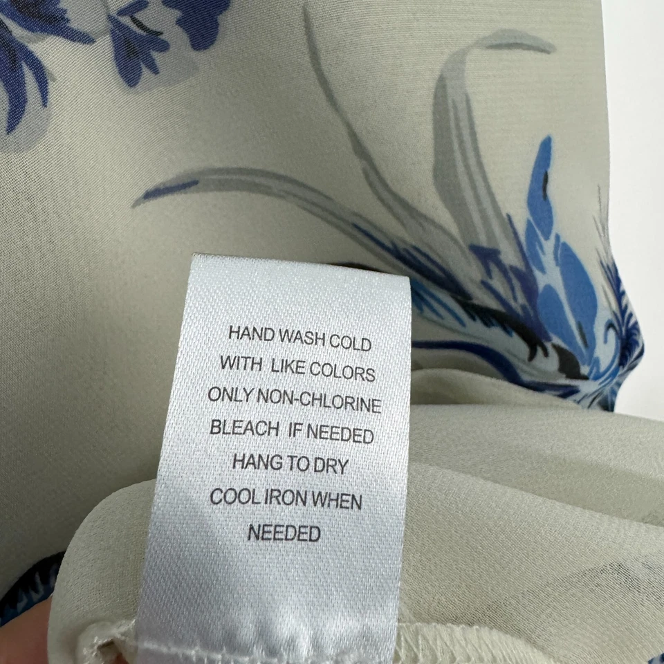 Daniel Rainn Women’s Size Medium Blue Floral Print Woven Layered Camisole Top — 第 4/4 张图片