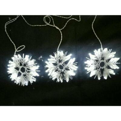 Home Accents 6.5 ft. 120-Light LED Cool White Twinkle Snowflake Light String