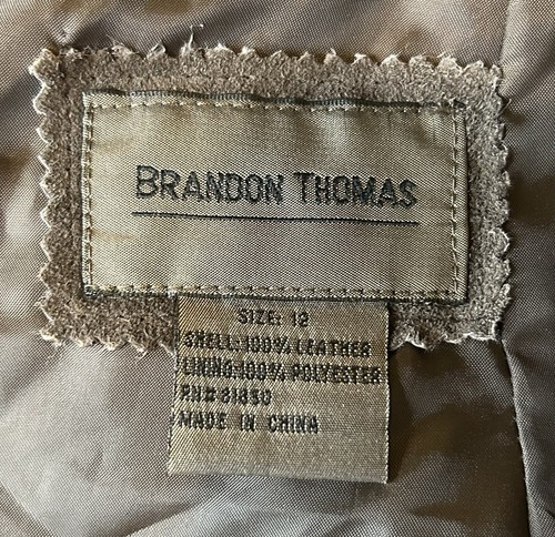 Brandon Thomas Embroidered Leather Suede Brown Pencil Maxi Skirt Lined Long 12 - Picture 6 of 8