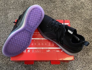 puma clyde court black electric purple