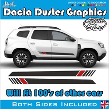 DACIA DUSTER Side Stepway Sandero Streifen Aufkleber Aufkleber Grafik KOSTENLOS P&P 021