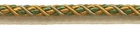 "Olive GrüN Gold 7/16\" Zierband Lip Cord Peaceful Harmony [Am Meter]"