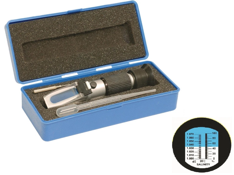 Refraktometer Salinität Salz Aquarium, Salzgehalt:0-100‰ Dichte:1.000-1.070 - Bild 2 von 4
