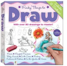 Funky Things to Draw - Hardcover By Hinkler Books - ACCEPTABLE