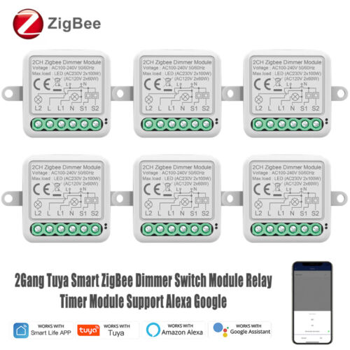 1-10x Tuya Smart ZigBee Dimmer Switch Module 1/2 Gang Dimmable Light Switch - Picture 15 of 26
