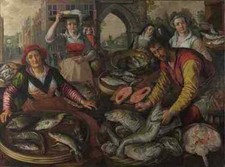 Joachim Beuckelaer The Four Elements Water A4 Print