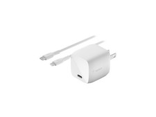 BELKIN WCH001DQ1MWH-B5 BOOST CHARGE White 30W USB-C GaN Wall Charger  USB-C to